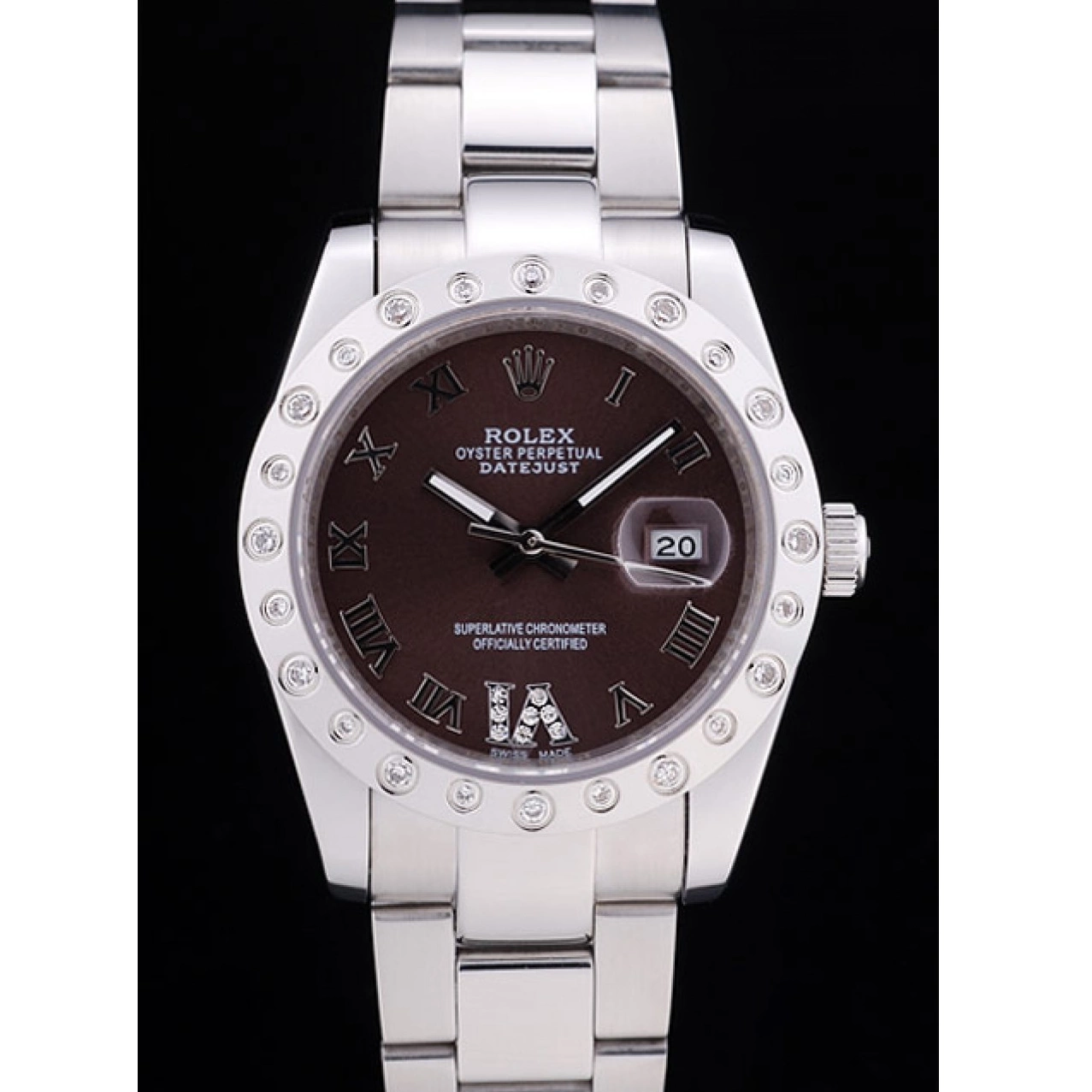 MiroTime 0717 Rolex Datejust Diamond Bezel Brown Dial 7466